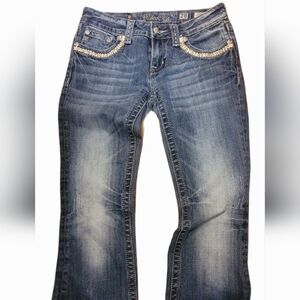 Miss Me Womens Jeans Sz 28 Bootcut Washed Studded Western Core Y2k